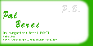 pal berei business card